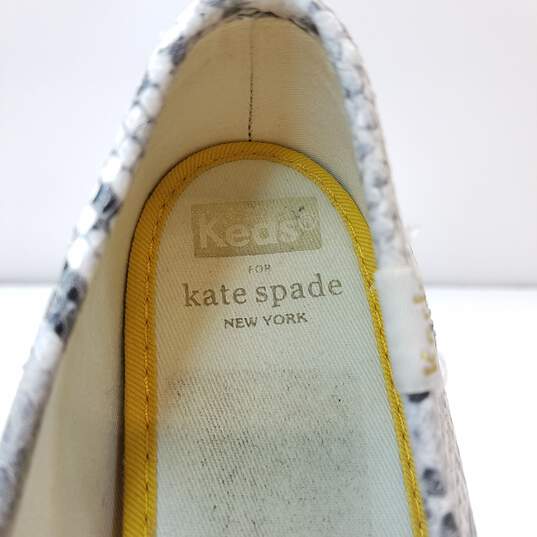 Keds x Kate Spade Double Decker Leather Snakeskin Print Sneakers Shoes Women's Size 7.5 M image number 8
