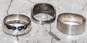 Sterling Silver Ring Set Sizes (6.5, 9.5, 10.75) - 17.50g image number 3