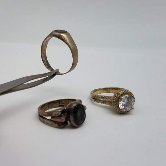 Sterling Silver Multi Gemstone Size 6 1/4, 7, 8 1/2, Ring Bundle 3pcs 12.0g image number 2