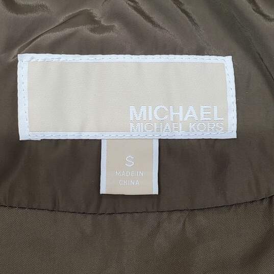 Michael Kors Tan Gold Zip Puffer Vest Size Small image number 4