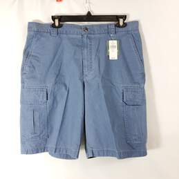 L.L. Bean Men Blue Cargo Shorts NWT sz 35