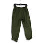 Womens Green Elastic Waist Drawstring Tapered Leg Jogger Pants Size Medium image number 2