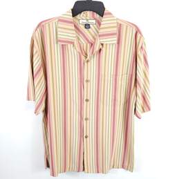 Tommy Bahama Men Multicolor Striped Button Up Shirt M