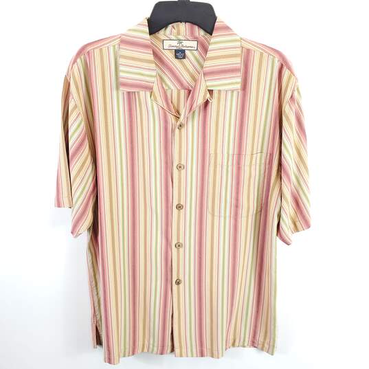 Tommy Bahama Men Multicolor Striped Button Up Shirt M image number 1