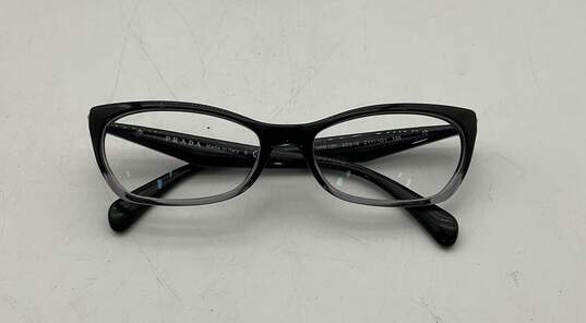 Prada black Clear Gradient Cat Eye Eyeglasses VPR 15P ZYY-101 W/ Case image number 3