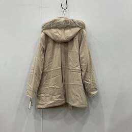 NWT Croft & Barrow Womens Beige Long Sleeve Full-Zip Parka Jacket Coat Size 3X alternative image