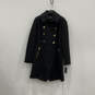 NWT Womens Black Long Sleeve Side Pockets Double Breasted Peacoat Size S image number 1