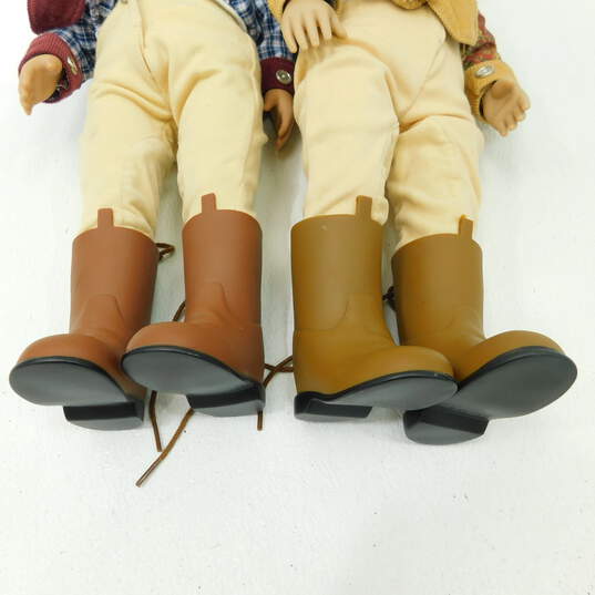 VTG 1998 Battat Our Generation Dakota & Kaitlyn 18in. Dolls Equestrian Country Outfits image number 4