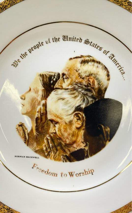 Norman Rockwell Gallery Collection Set of 4 Wall Art Decorative Plates image number 6