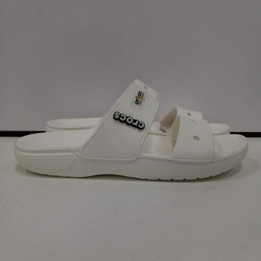 Crocs White Slide Sandals Men's Size 15 image number 4