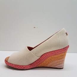 Toms Michelle Canvas Espadrille Wedge Shoes Multicolor 9.5 alternative image