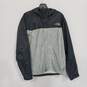 The North Face Men's Black/Gray Color Block Full Zip Hooded Rain Coat Jacket L image number 1
