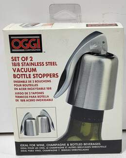 Set Of 2 Stainless Steel Vacuum Bottle Stoppers