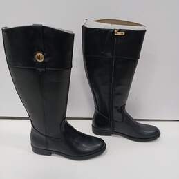Tommy Hilfiger Black Wide Calf Riding Boots Women's Size 7M alternative image