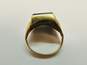 Vintage 9K Yellow Gold R Initial Onyx Statement Ring 5.3g image number 4