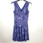 Tadashi Shoji Women Blue Lace Midi Dress Sz 2 image number 1
