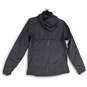 Womens Gray Long Sleeve Hooded Full-Zip Windbreaker Jacket Size M image number 2
