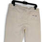 NWT Women White Denim Pockets Stretch Straight Leg Jeans Size 12 image number 4