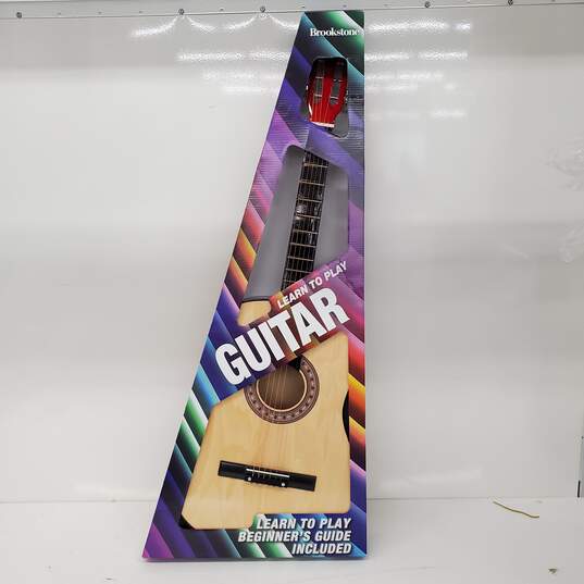 SEALED Brookstone Learner's Guitar 15 x 36 image number 1