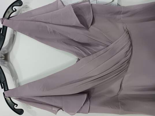 Women's Lavender Short Flutter Sleeve Dress Size 14 NWT image number 6