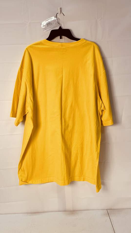 Men's Highlighter Yellow Carhartt Short Sleeve Shirt Size: 2XL image number 3