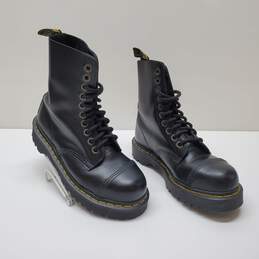 DR MARTENS Air Wair 10966 Steel Toe Black Leather Boots M5/ W6