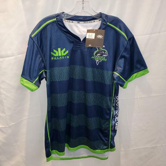Signed Paladin MLR Seattle Seawolves Replica Rugby Jersey Size L No COA image number 1
