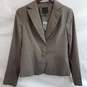 The Limited Women's Pinstripe Three Button Long Sleeve Padded Brown Blazer Size 6 image number 1