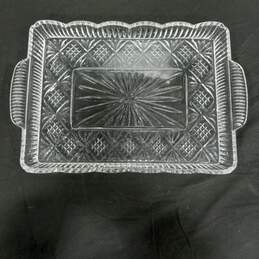 Godinger 14” Dublin Crystal Rectangular Serving Tray alternative image