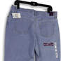 NWT Womens Blue Striped Amanda Classic Fit Mid Rise Tapered Leg Jeans Sz 12 image number 4