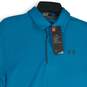 NWT Under Armour Mens Blue Short Sleeve Collared Polo Shirt Size Small image number 4