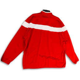Womens Red Long Sleeve Mock Neck 1/4 Zip Activewear Jacket Size 2XL alternative image