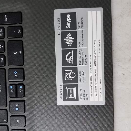 Acer Aspire E5-573 Model: N15Q1 15.6 inch Display CPU i3-5005U@2GHz 4GB RAM Laptop image number 9