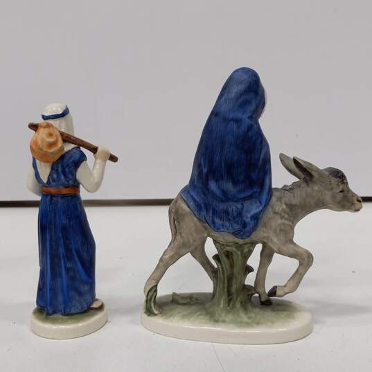 Goebel Mary, Joseph, Jesus & Mule Figurine Set image number 3