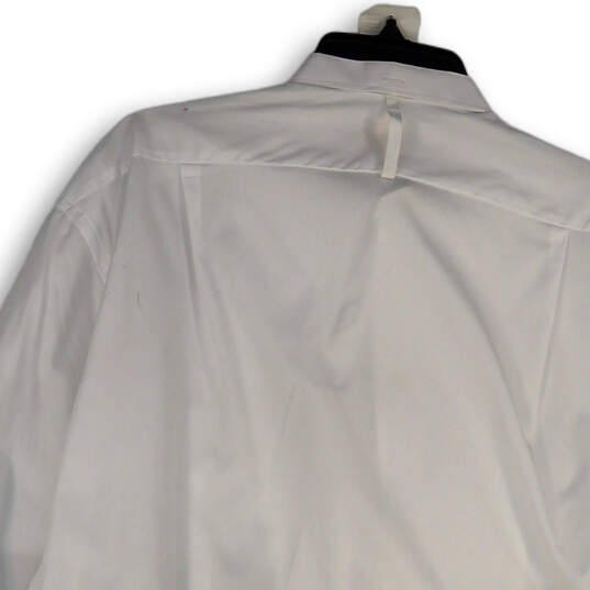 NWT Mens White Collared Long Sleeve Pockets Dress Shirt Size 17.5-33 image number 4
