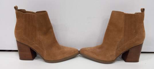 Mark Fisher Women's Brown Suede Heeled Boots Size 9 image number 3