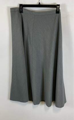 NWT Jones New York Womens Gray Elastic Waist Pull On Flare Skirt Size Medium
