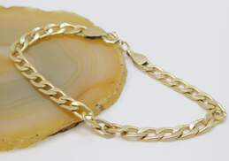 10K Gold Oval Curb Chain Bracelet 6.1g