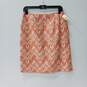 Talbots Orange And Pink Side Zip Skirt Size 8 NWT image number 1