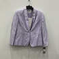 NWT Womens Purple Long Sleeve Shawl Lapel Three Piece Skirt Set Size 16 P image number 1