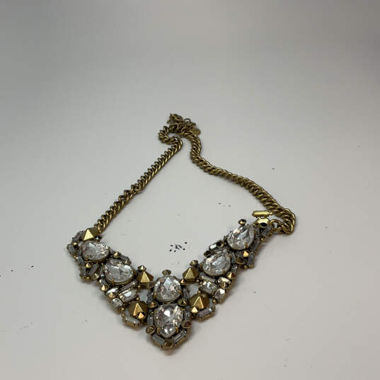 Designer Stella & Dot Gold-Tone Zora Crystal Cut Stone Statement Necklace image number 3