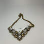 Designer Stella & Dot Gold-Tone Zora Crystal Cut Stone Statement Necklace image number 3