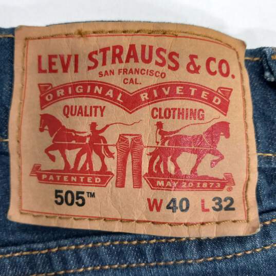Levi's 505 Straight Jeans Men's Size 40x32 image number 3