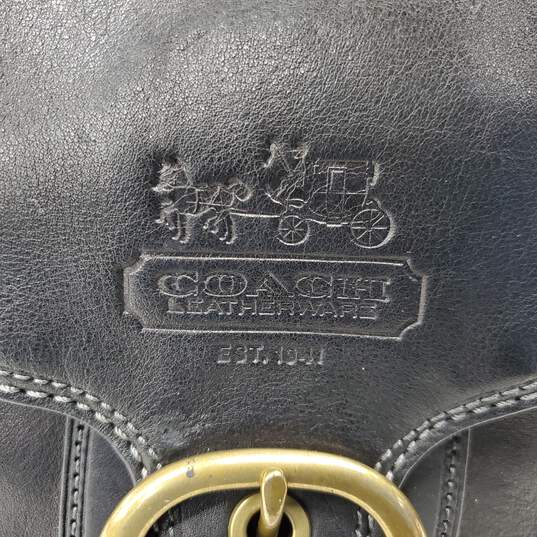 Coach Vintage Bleecker Legacy Tattersall Black Vachetta Leather Shoulder Bag image number 6