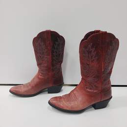 Ariat Red Leather Boots Women's Sz 7B alternative image