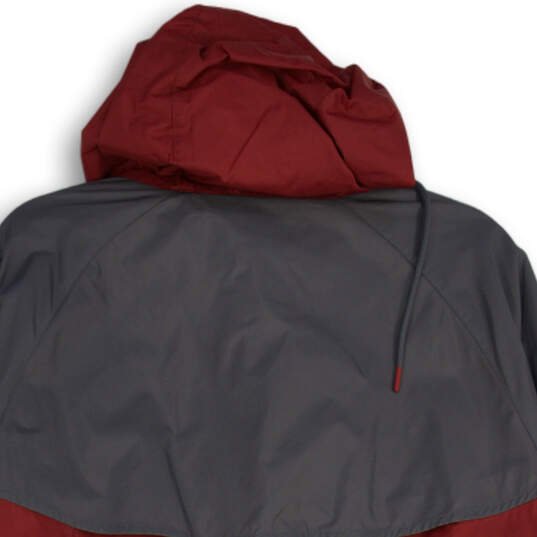 Mens Gray Red Atlanta Braves Long Sleeve Full Zip Windbreaker Jacket Size L image number 4