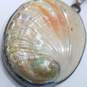 Sterling Silver Sea Shell Pendant On 23.5" Necklace 18.5g image number 4