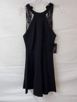 Lulus Black Halter Lace Back Dress Size S