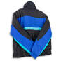 Mens Blue Black Long Sleeve Collared Full-Zip Windbreaker Jacket Size XL image number 2