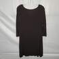 Eileen Fisher Petite Brown Long Sleeve Pullover Dress Size PM image number 2